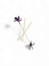 Vintage Lunatix Juggling Set Purple Leather Tassels - Some Fading