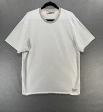 Scotch & Soda Amsterdam T Shirt Mens Size XL Cream Ribbed Textured Stretch