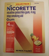 Nicorette Nicotine Gum to Quit Smoking, 4mg - 160 Count Exp-12/2028