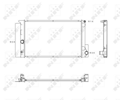 NRF Motorkühler Wasserkühler 53763 Aluminium 164000D430 für TOYOTA COROLLA AURIS