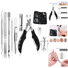 10Pcs Ingrown Toenail Tool Kit Foot Nail Treatment Correctors Clippers Pedicure