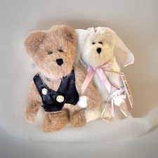 Boyds Bears Wedding Couple Mr and Mrs Dooright Handmade Plush Bears 90310