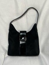 Borsa a mano Esprit nera - bordo in nylon e vernice - piccola borsa tote