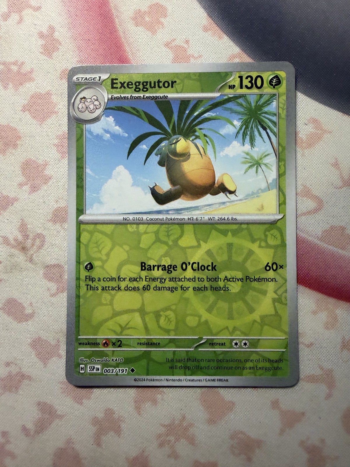 Exeggutor Uncommon SV08: Surging Sparks 003/191 NM Reverse holo