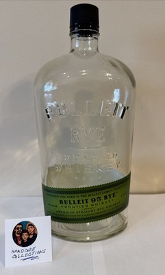 Empty Bottle Bulleit Rye Frontier Whiskey 1.75L Crafts Clear Glass