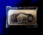 5 oz Silver Bar - 1901 $10 Bison Note in Original Sleeve