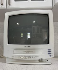 Vintage Sharp 13YT-J150 Crt Tv Vcr Combo White 100 Work