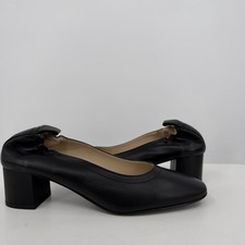 Everlane Italian Leather Day Heel size 10 Women's Black Elastic Back Comfort