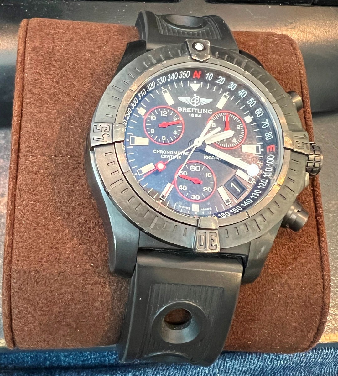 BREITLING ブライトリング アベンジャーシーウルフ M73390 WATCH BREITLING M73390 Avenger Seawolf black SS/rubber Quartz 45MM