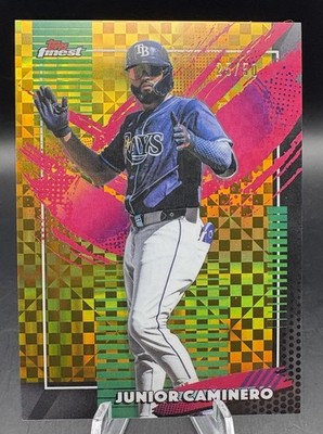 2026 Topps Finest - Junior Caminero #279 Rare Gold X-Fractor /50 RAYS