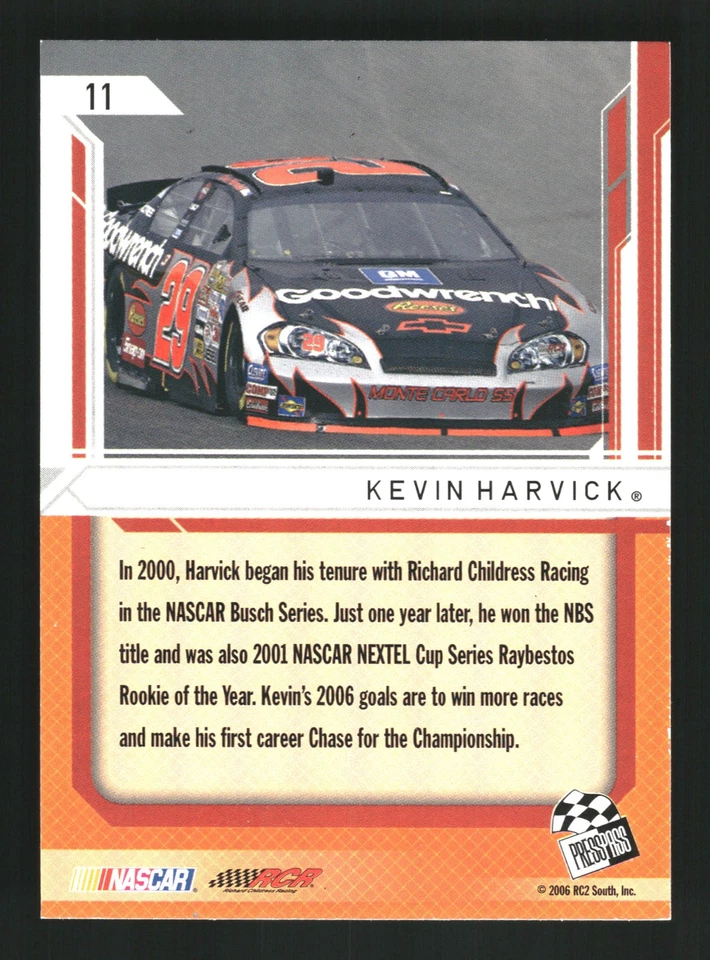 Kevin Harvick 2006 Press Pass Stealth #11 Richard Childress Racing - Image 2 of 2