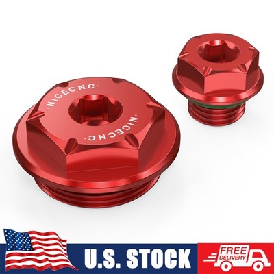 NICECNC Crankcase Cover Plugs Kit For Honda Sportrax 400 TRX400EX 2000-2008 Red