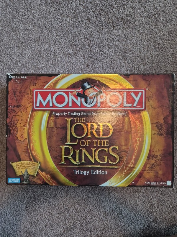 Vintage 2003 Monopoly Lord of the Rings Trilogy Edition New (Box Worn)