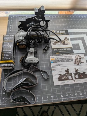 Work Sharp Ken Onion Sharpener with Blade Grinder Attachment and New Belts