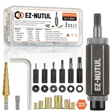 Rivet Nut Installation Tool Set Flat Head Rivnut Threaded Insert Nut Kit SAE