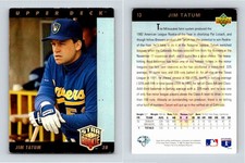 Jim Tatum Star Rookie Milwaukee Brewers Upper Deck 1993 Card 13. rookie card picture