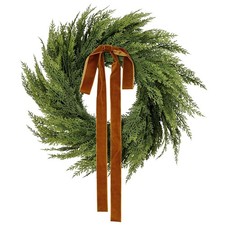 Christmas Wreaths for Front Door 22 Inch Real Tounch Artificial Cedar