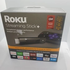 Roku Streaming Stick Plus 3810R - 4K Streaming Media Player with Voice Remote...