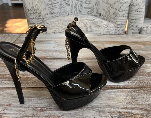 ANNE MICHELLE Black Sexy Stripper/Dancer Platform Heels Woman’s Size 10.