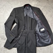 JOHN PEARSE London BE ANEW Black Suit Mens Formal Business Y5 Slim Fit