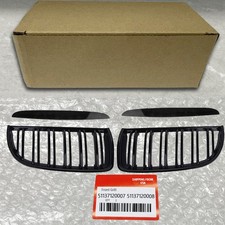 Gloss Black Fits Bmw 3 Series E90 E91 05-08 Kidney Dual Slat Front Grill Grille