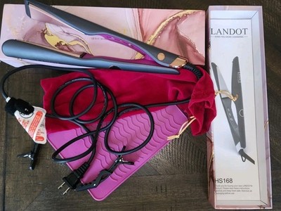 LANDOT Hair Straightener Flat Iron Curling Iron in One for Curl Wave Straighten