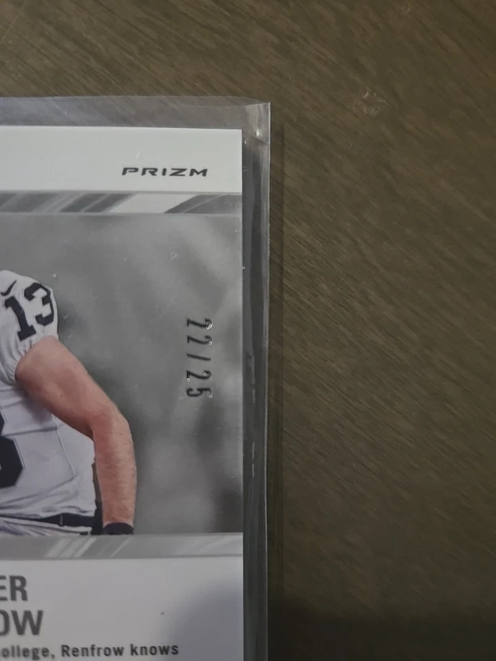 Hunter Renfrow Green Pulsar Auto 22/25. Panini Contenders Optic - Image 3 of 3