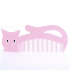 Bulk Package of 18 Pink Cat Kiddie 6" Long Hair Combs