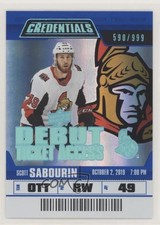 2019 Upper Deck Credentials Debut Ticket Access /999 Tier 1 Scott Sabourin x6g