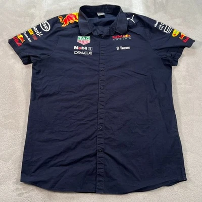 Puma Red Bull Racing Team Shirt Men's XXL Navy Blue Formula 1 F1 Racing Sporty - Image 1 of 4