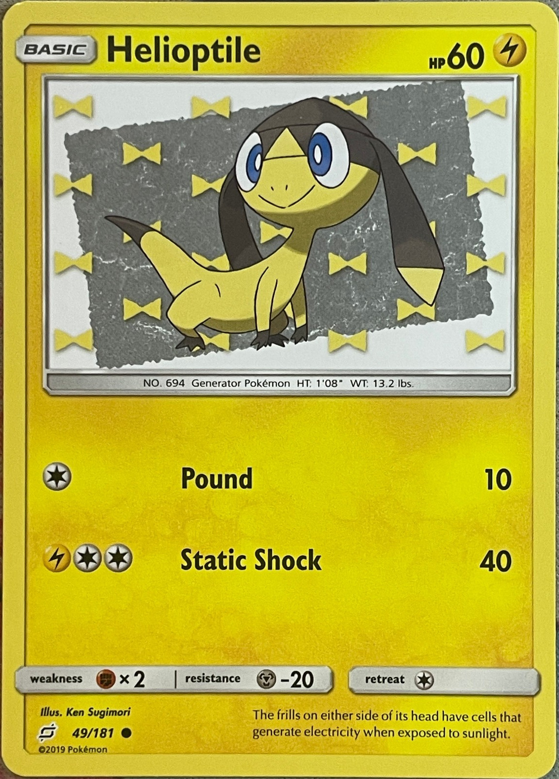 Helioptile - 49/181 - Team Up Pokemon 2019