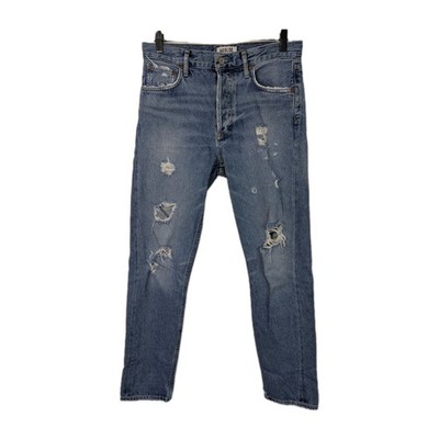 AGOLDE Feel Good Distressed High Rise Straight Leg Jean Size 26