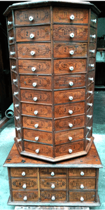 AMERICAN-BOLT-amp-SCREW-CO-98-Drawer-rotating-OCTAGONAL-Hardware-Cabinet-amp-Base