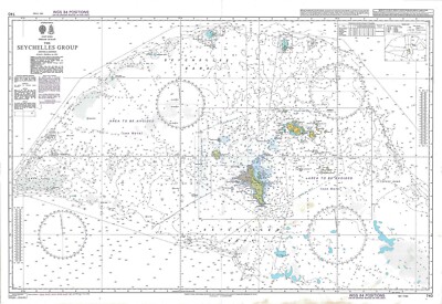 Admiralty 740 Indian Ocean The Seychelles Group Chart Map Maritime Marine Paper