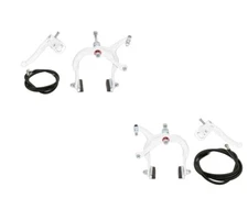 ALTA WHITE OLD SCHOOL BMX BIKE MX COMPLETE BRAKE SET (CALIPER,CABLE& LEVER) SET