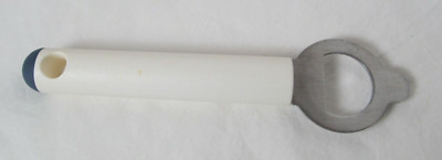 Tupperware Bottle Opener White with Blue Tip #3195