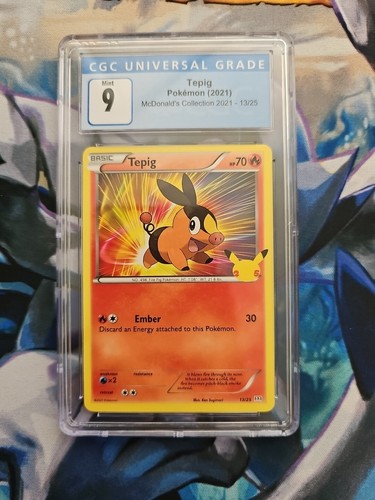 Pokemon McDonald's Collection 2021 Tepig 13/25 Graded CGC Mint 9