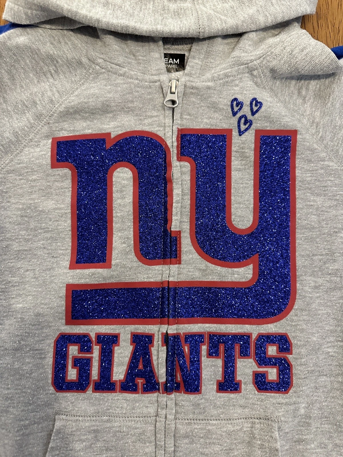 VETEMENTS Felpa con cappuccio New York Giants Youth taglia 8 10 NFL abbigliamento squadra
