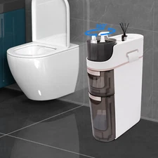 Modern Bathroom Floor Cabinet Bathroom Storage Cabinet with 2x Drawers White NEW