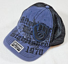 Milwaukee Brewers Cap 47 Brand Snapback Navy L/XL Stretch Hat Embroidered Logo