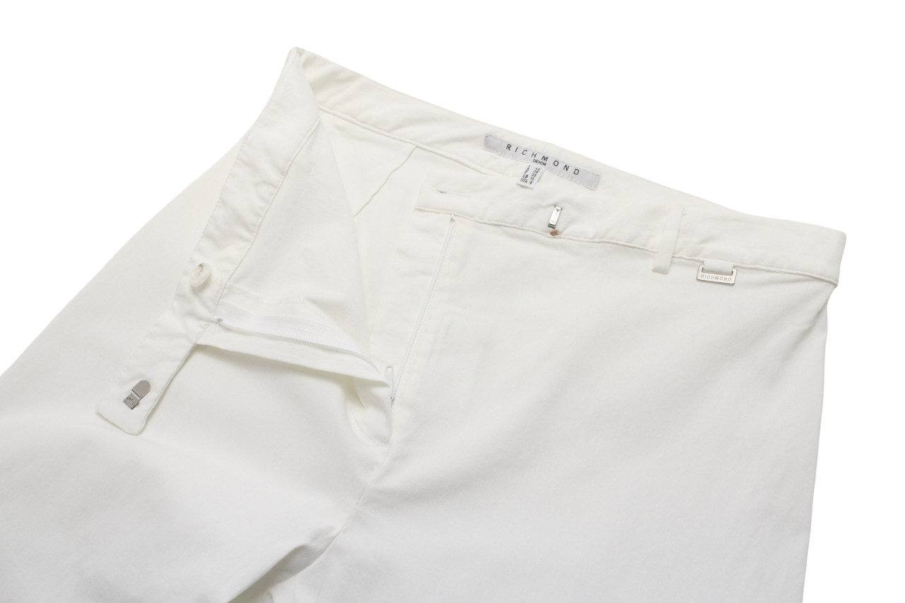 Richmond Denim Trousers Ladies UK 10 Tapered Fit Casual Zip Fly off White thumbnail 4