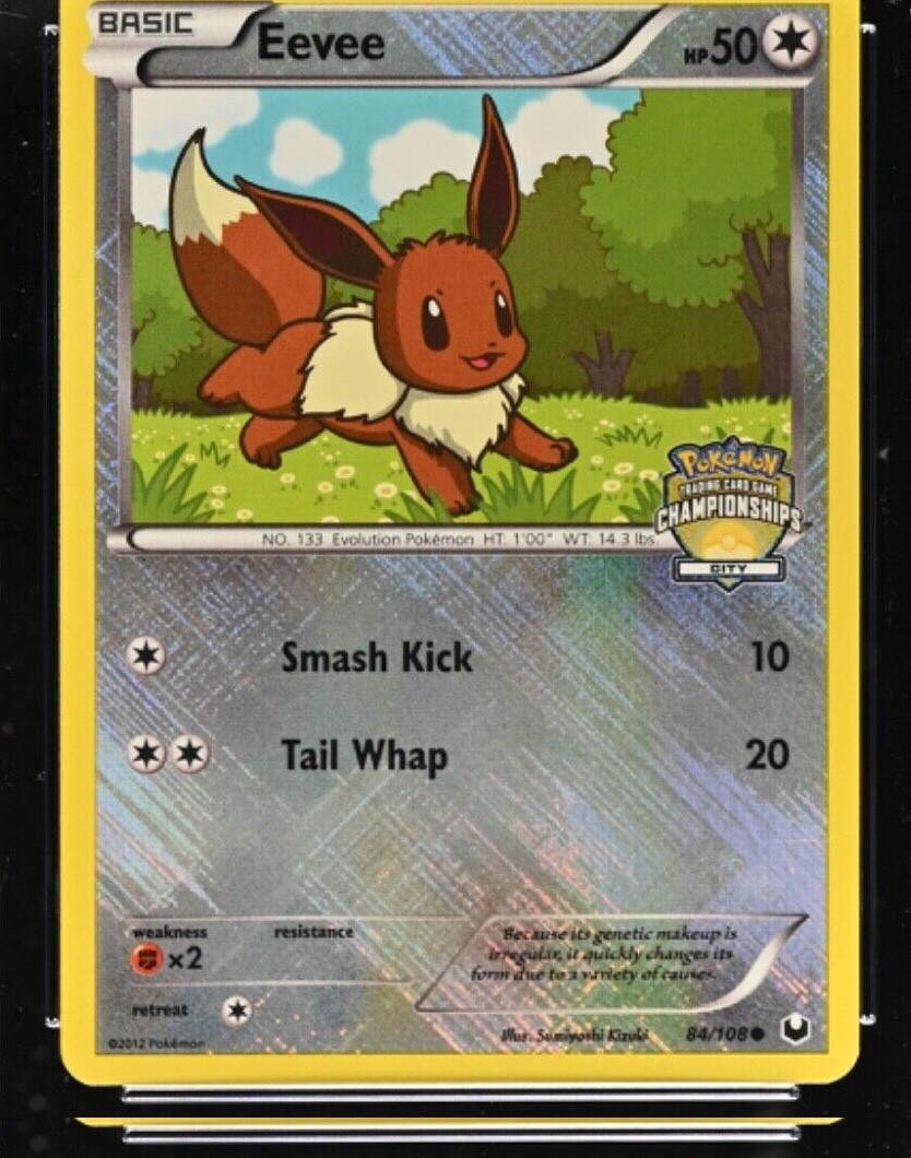 CGC 9 Eevee 84/108 Dark Explorers Cross Hatch Holo City Championships Pokemon