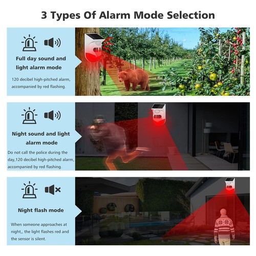 Solar Strobe Siren Wifi GSM Alarm Wireless Outdoor Motion Home Burglar System - Picture 10 of 14