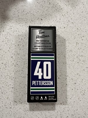 NEW 2021 ELIAS PETTERSSON TIM HORTONS LIMITED EDITION NHL MINI STICK Brand New