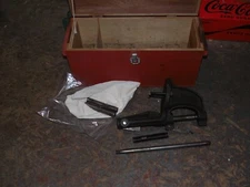 Pacific  Reloading Press  Cast Iron w/ Heavy Wooden Box / Case and Extras