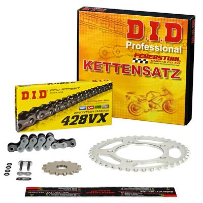 Kettensatz Kawasaki D-Tracker 125 (LX125C) 10-13, DID EXTRA verstärkt, X-Ring