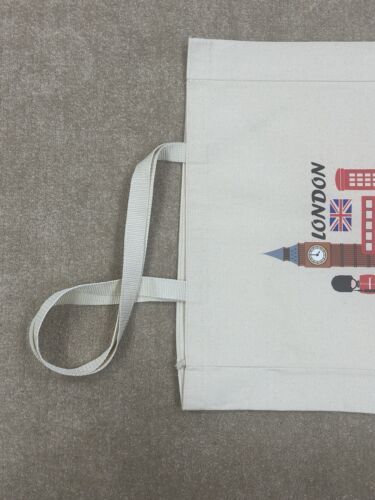 London Tote Bag 100% Cotton Reusable Shopper Bags Eco Friendly Beach Bag - Picture 6 of 8