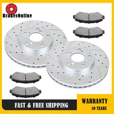 Drilled Front Brake Rotors Pads for Honda Accord Couple Acura TSX CL TL Brakes