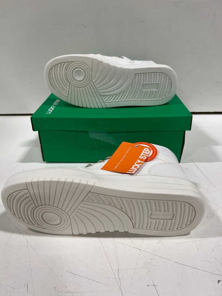 Lucky Step Mid Top Sneakers - All White - Size 9 - Image 3 of 4