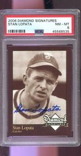2006 Diamond Signatures Stan Lopata AUTO Signed Autograph PSA 8 Graded Card MLB